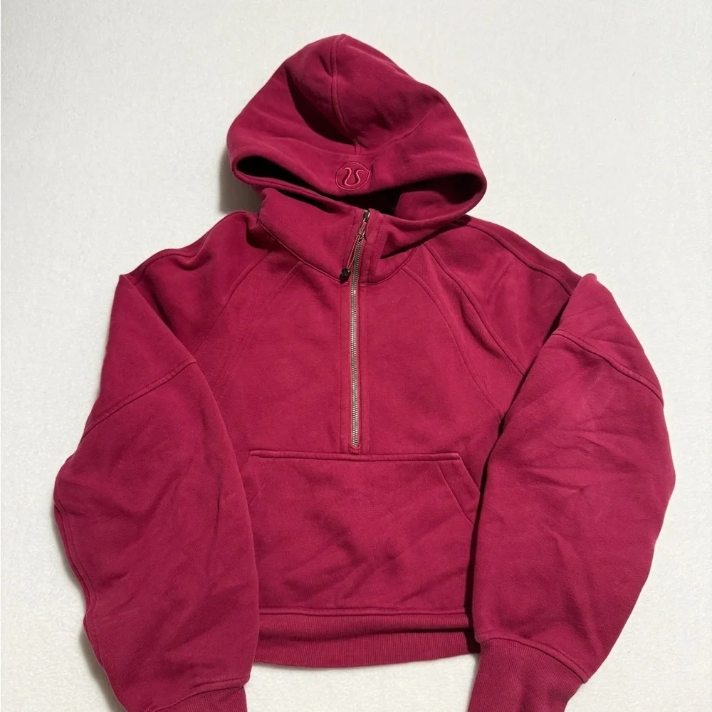 Lululemon Cranberry Scuba Half Zip Size XS/S - Picture 2 of 3